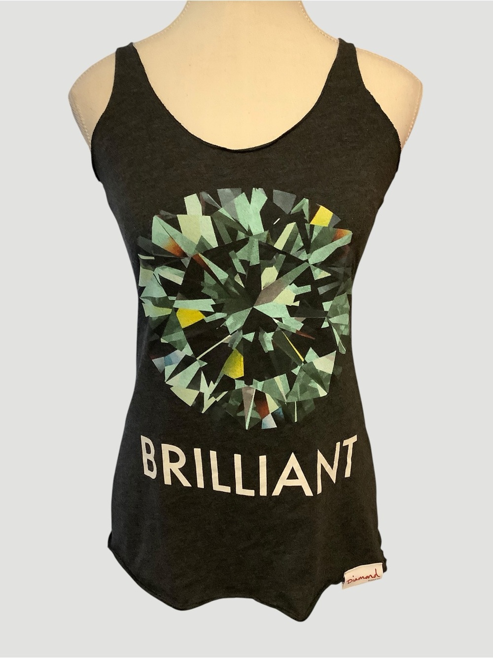 Diamond Supply Co Brilliant Graphic Dark Gray Tank Top XS